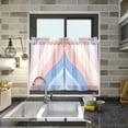 thumbnail image 4 of Yayeee Kitchen Curtains Tier Pair Light Filtering 27"x24" Rod Pocket Short Cafe Window Panel, Abstract Blue, 4 of 7