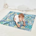 thumbnail image 2 of Blue Paisley and Floral Pattern Blanket,Comfortable Soft Flannel Throw Blanket,All Season,Warm Lightweight Blankets for Sofa Bed Couch Living Room Chair,30"x40", 2 of 4