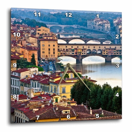 3drose, Italy, Florence, River View of the City., 10x10 Wall Clock