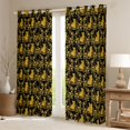 thumbnail image 2 of Feelyou Mandala Damask Black Out Curtains, Hippie Cat Curtains Pack of 2 (42x63 Each), 2 of 6