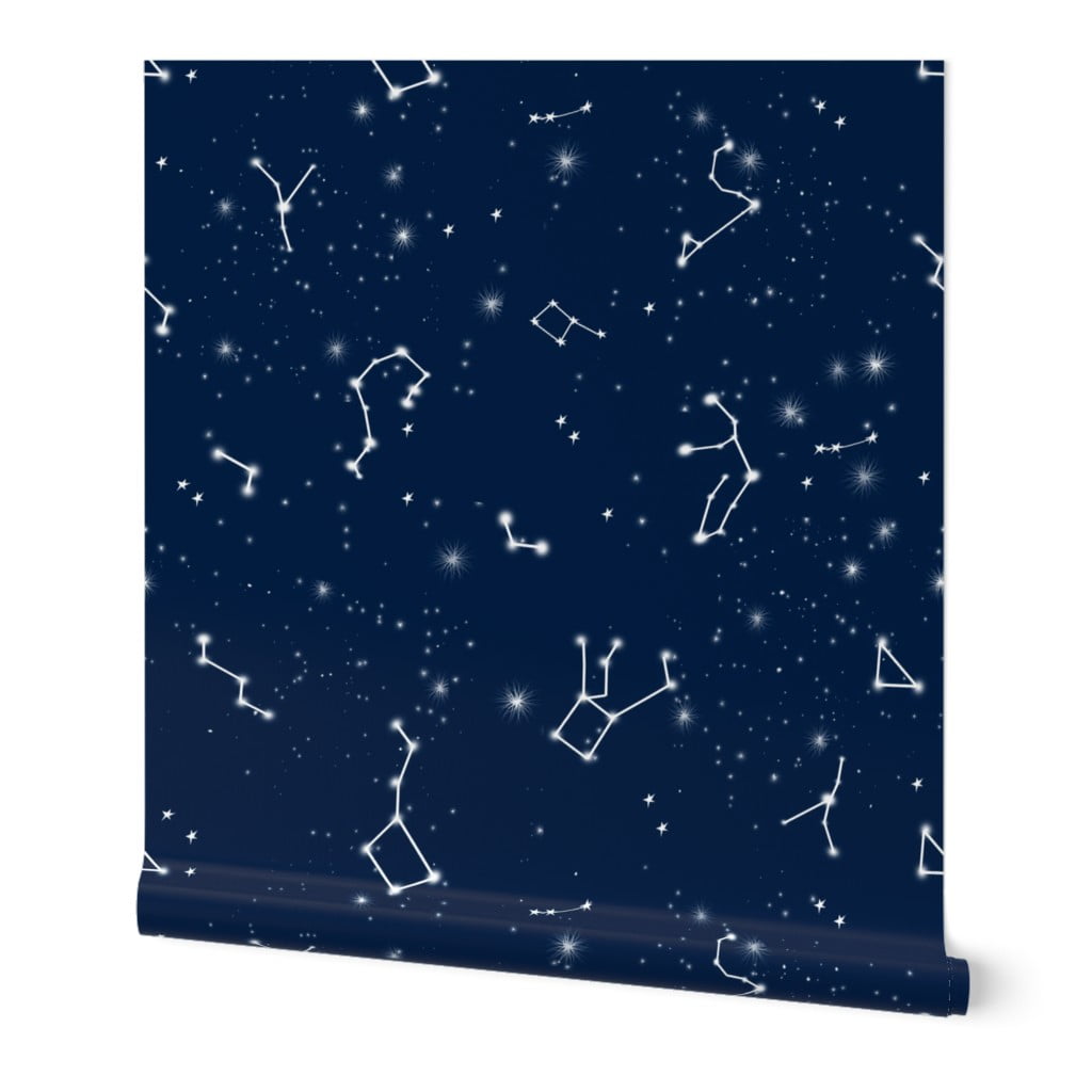 Navy Constellations Wallpaper