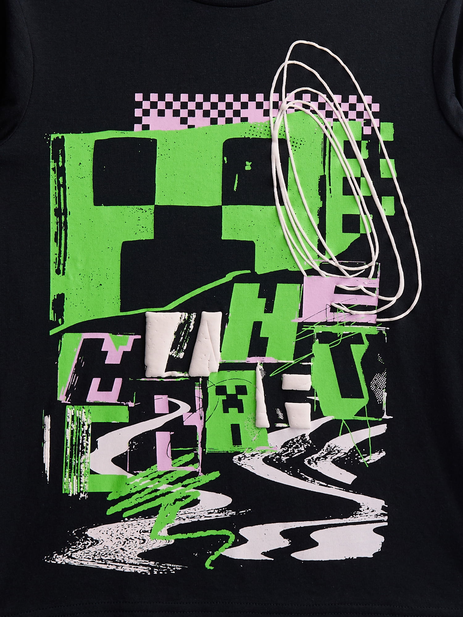 Minecraft Boys Graphic Tee with Long Sleeves, Sizes XS-2XL