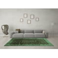 thumbnail image 3 of Ahgly Company Indoor Square Abstract Turquoise Blue Contemporary Area Rugs, 3' Square, 3 of 4