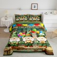 thumbnail image 2 of Erosebridal Ensemble de Couette Simple pour la Saint-Patrick, Couette en Duvet avec Gnome de Dessin Animé, Décoration de Chalet, Réversible, Légère, 2 Pcs, 2 of 8