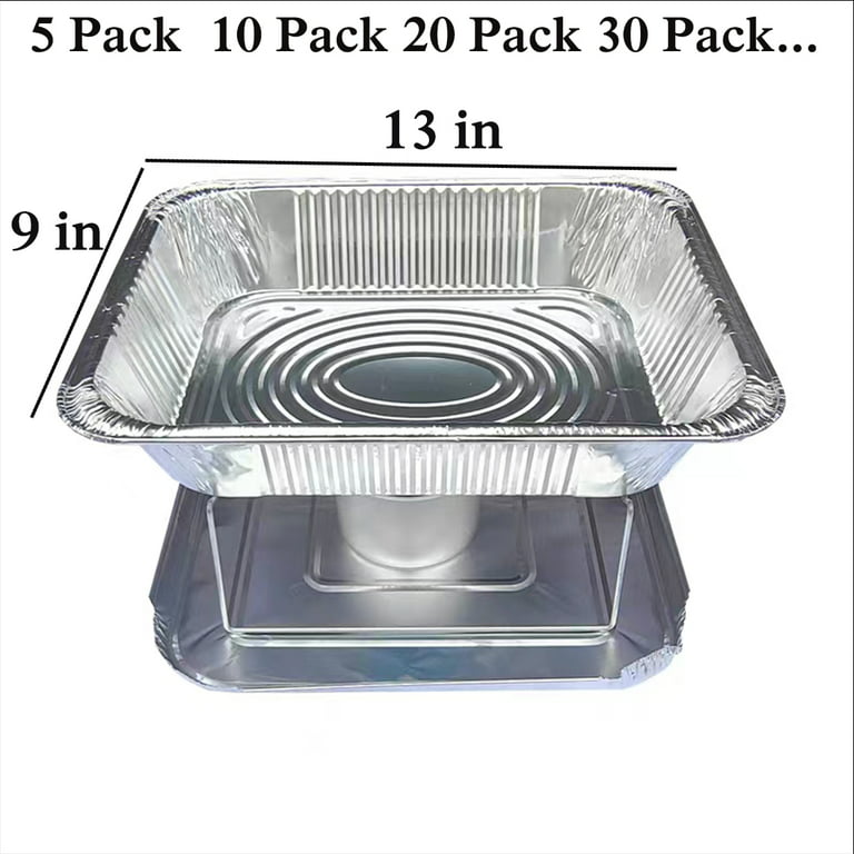 Aluminum Pans 9X13 [30-Pack] Disposable Foil Pans, Half-Size Deep