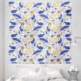 thumbnail image 1 of Asian Tapestry, Chinese New Year Celebration Animal Symbolism Ornamental Repetitive Artwork, Fabric Wall Hanging Decor for Bedroom Living Room Dorm, 5 Sizes, White and Royal Blue, by Ambesonne, 1 of 1