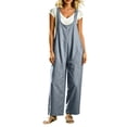 thumbnail image 6 of QQZ Wide Leg Jumpsuit For Women, Sleeveless Palazzo Flow Womens Overalls Flowy Pants Outfit For Daily Beach Outfits, 6 of 7
