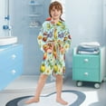 thumbnail image 5 of FORMRS Niños Bathrobe Unisex Hooded Robe Soft Plush Pajamas Sleepwear, Size 7-9T, Green Tomatoes, 5 of 7