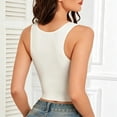 thumbnail image 2 of Seamless Mesh Tank Top Built In Pads Comfortable Casual Daily Basic Layering Breathable Lace Womens Athletic Tops Silk Top Apparel Bra A Compression Women Shorts and Top Women Bodysuit Tall Women, 2 of 7