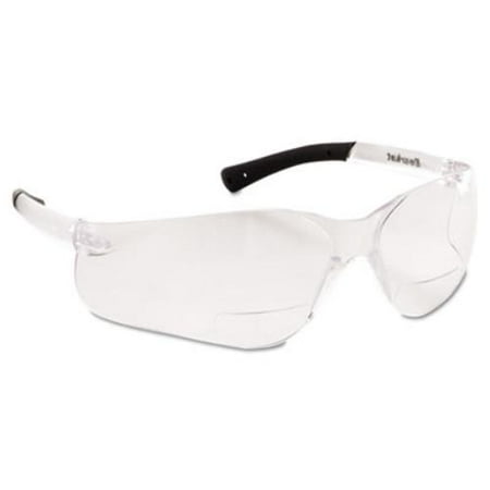 MCR SAFETY Bifocal Safety Read Glasses,+2.50,Clear 9J639
