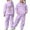 Purple, variant on Big Outfits for Girls Sets Boys Long Sleeve Solid Warm Hoodie Pullover Tops Pants Kids Sweat Suit Cute Girls Fall Clothes Blue Size 8-9T