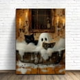 thumbnail image 2 of Spooky Halloween Ghost and Black Cat in Bathtub Canvas Wall Art – Framed Canvas Print Wall Décor with Haunted Mirror – Decoration for Living Room, Bedroom Wall Art, and Holiday Party, 2 of 7
