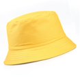 thumbnail image 3 of All Seasons Bucket Hat Exquisite Fishermen Caps Stylish Headwear Fashion Accessory with Solid Color for Outing Travel Wearing Yellow, 3 of 8