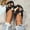 Black, variant on Women's Bohemian Bow Thong Slides, Printed Fabric Flip Flops, Lightweight Summer Footwear for Casual, Shopping, Daily Outings Green 38
