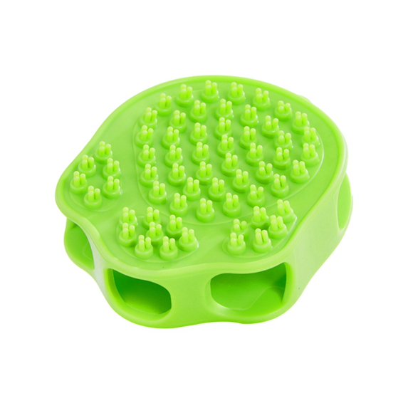 Xmarks Dog Grooming Brush, Pet Shampoo Bath Brush Soothing Massage Rubber Comb with Handle for Long Short Haired Dogs and Cats