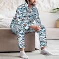 thumbnail image 7 of Lsque Boat In Ocean Pattern Long Sleeve Pajama Set for Men - Soft 2-Piece Sleepwear and Loungewear Set with Pockets, Comfy Nightwear-Large, 7 of 7