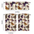 thumbnail image 6 of Kitchen Curtains 36 Inch Short - 3 Panel Set with Colorful Butterfly Floral Pattern, Rod Pocket Window Curtain, 100% Polyester for Butterfly Lovers, Farmhouse, Kitchen, Bedroom, Easy Wash, 6 of 6