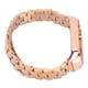 thumbnail image 4 of Correa de muñeca para reloj inteligente, antipérdida de acero inoxidable con hebilla plegable de doble cierre para Mi Band 6, oro rosa, 4 of 10