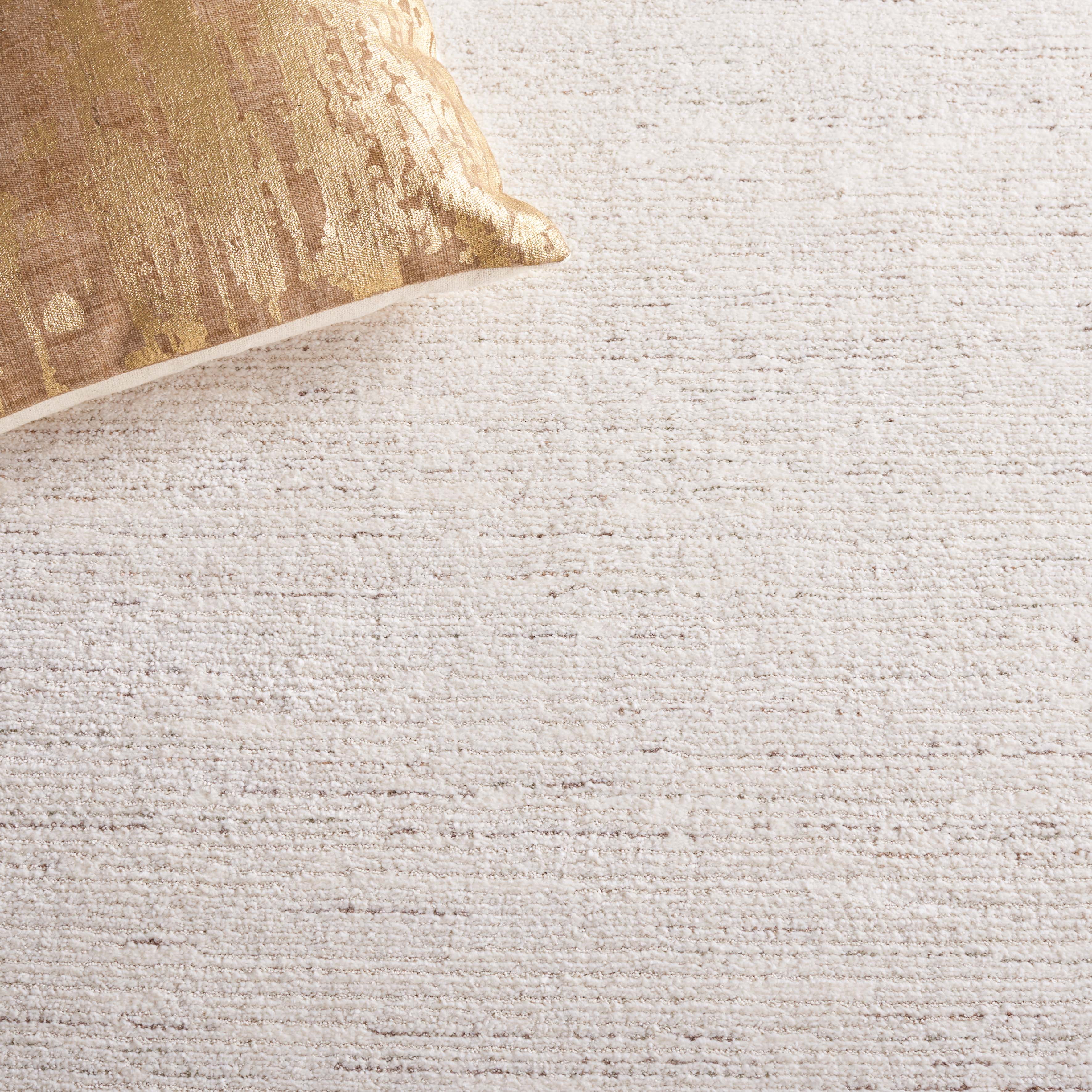 SAFAVIEH Revive Aleah Solid Polyester Area Rug, Ivory, 8' x 10'