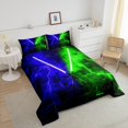 thumbnail image 3 of Erosebridal Ensemble de Douillette Simple Gaming Lightsaber, Douillette en Duvet Néon Foudre, Déco Moderne et Tendance, Réversible, 3 of 8