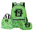 thumbnail image 1 of Mochila 3D de Minecraft, bolsa para el almuerzo, estuche para lápices, juego para niños, estudiantes, útiles escolares, varios estilos, 1 of 5