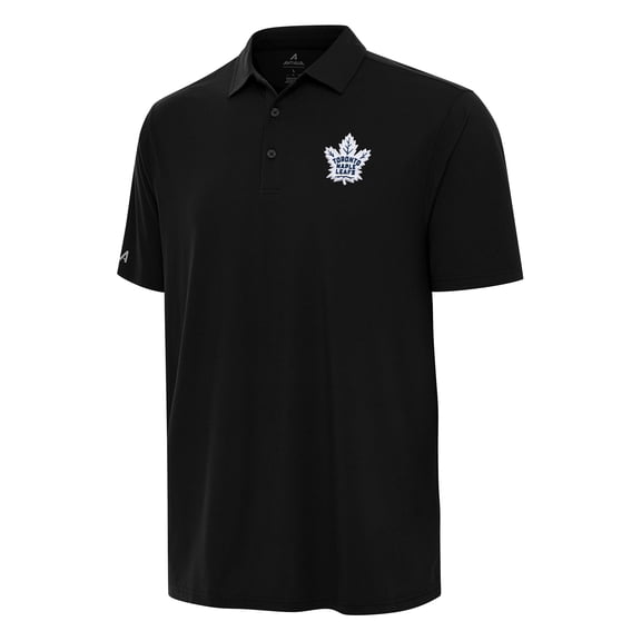 Men's Antigua Black Toronto Maple Leafs Era Polo
