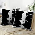 thumbnail image 3 of LALILO Throw Pillow Covers Scanned Knife Strokes And Accent Cushion Cover 18" x 18", 2 Pack, 3 of 6