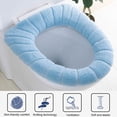 thumbnail image 2 of Cojín de asiento de inodoro para todas las estaciones de 3 piezas, anillo de tejido, arandela de inodoro engrosada, funda de asiento de inodoro, cojín de inodoro, 2 of 5