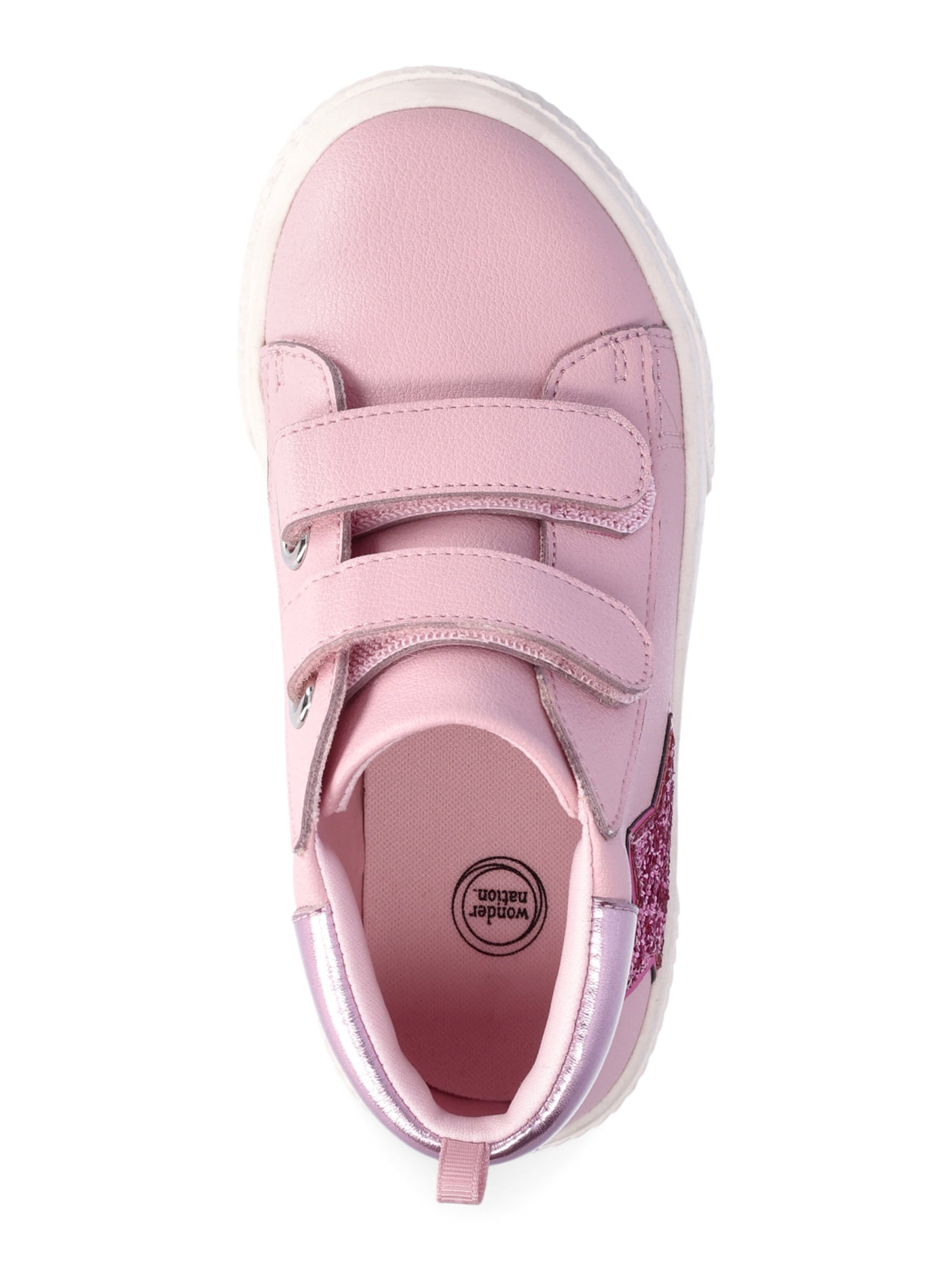 Wonder Nation Toddler Girl Star Icon Patched High Top Sneaker