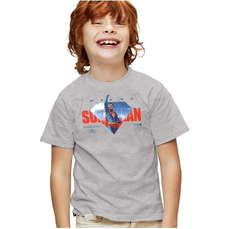 Superman 2025 Up In The Sky Kids T Shirt for Youth Boys and Girls