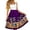 Purple, variant on Women's Festival Traditional Half Dress Printed Apron for Oktoberfest Party Red One Size