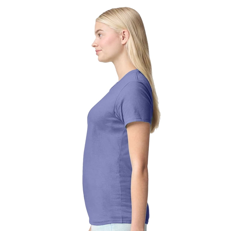 Gildan Heavy Cotton Women's T-Shirt - Violet, Size Small