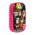 thumbnail image 2 of Gravity Falls Pencil Case Durable Pen Carrying Case Lightweight Pencil Bag Pouch Box Organizer Pencase Pink, 2 of 8