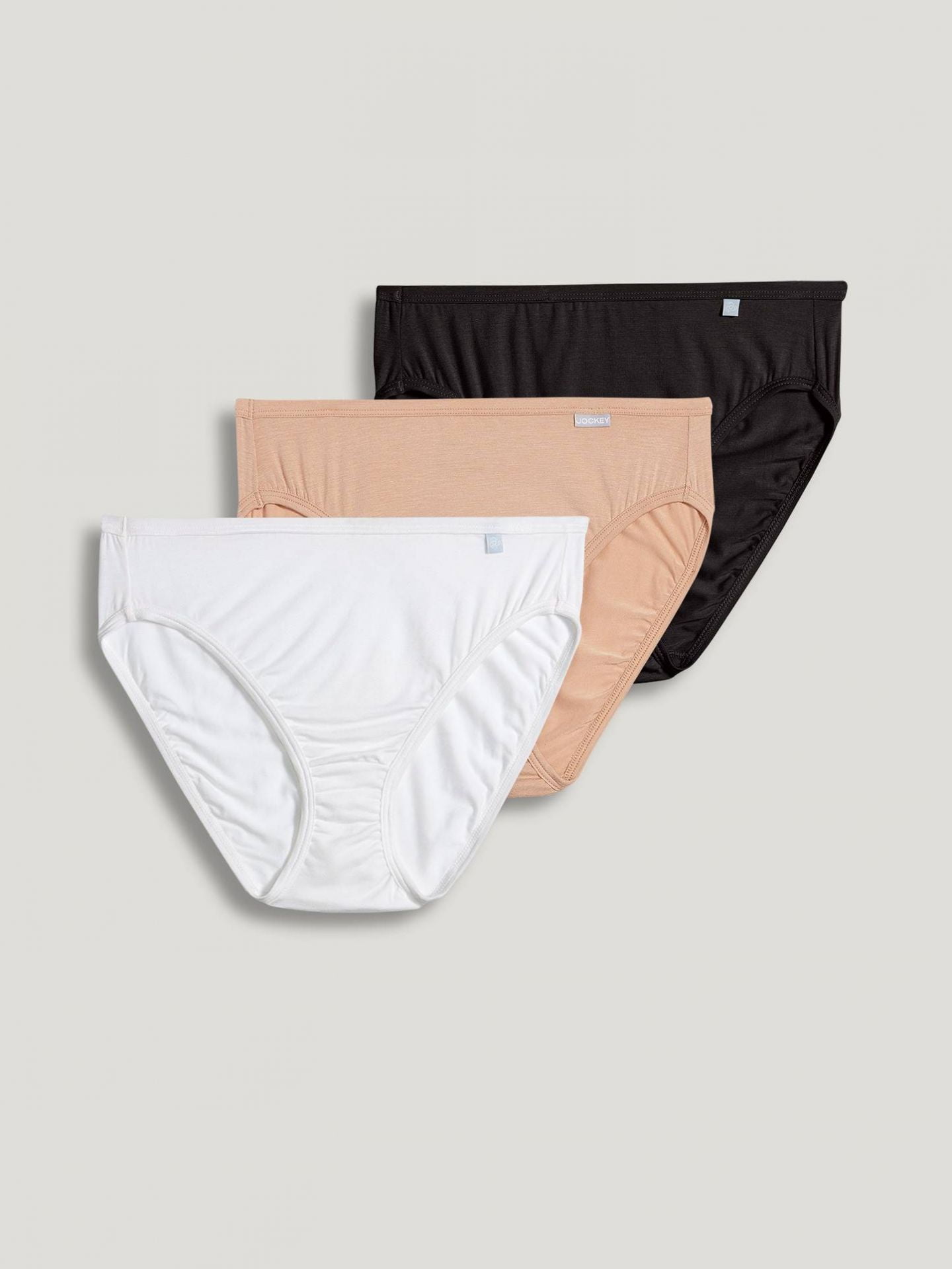 Jockey Jockey Women's Supersoft French Cut Briefs 3 Pack, Black