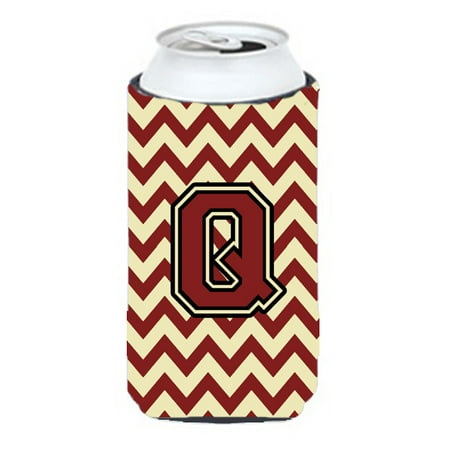 

Caroline s Treasures CJ1061-QTBC Letter Q Chevron Maroon and Gold Tall Boy Hugger Tall Boy multicolor