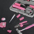 thumbnail image 2 of CUITING Ensemble d'Outils Ménagers Trousse d'Outils de Réparation pour la Maison Rose Ensemble d'Outils pour Femmes avec Étui Acier Rose 3,19 Lb 37 Pcs, 2 of 7
