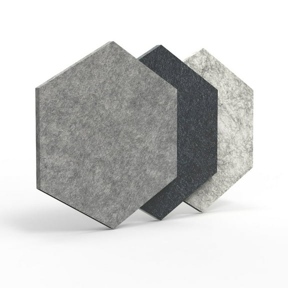 Luxor PET Hexagon Ocean Foam Pack 12pc-2 Thickness. 2 Gray 1 Blue