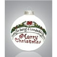 thumbnail image 2 of Thank You For Being a Wonderful Friend Merry Christmas Glass Ball Ornament USA, 2 of 4