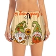 thumbnail image 2 of Daiia Gnomes Happy Thanksgiving Pattern Women's 2 in 1 Running Shorts - Lightweight Athletic Workout Gym Yoga Shorts Liner with Phone Pockets-X-Large, 2 of 7