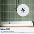 thumbnail image 2 of Bingirl 60x32 Inch Right Drain Shower Pan - Single Threshold Base Non-Slip Textured Surface Lightweight ABS Shower Base Easy Install With Drain Kit, 2 of 8