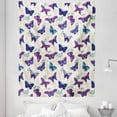 thumbnail image 1 of Butterfly Tapestry, Garden Scene of Plants Leaves and Tender Ornamental Flying Insects, Fabric Wall Hanging Decor for Bedroom Living Room Dorm, 5 Sizes, Eggshell and Multicolor, by Ambesonne, 1 of 1