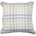 thumbnail image 1 of Homeport Textiles Purple Printed Check Cotton Pillow, 1 of 1