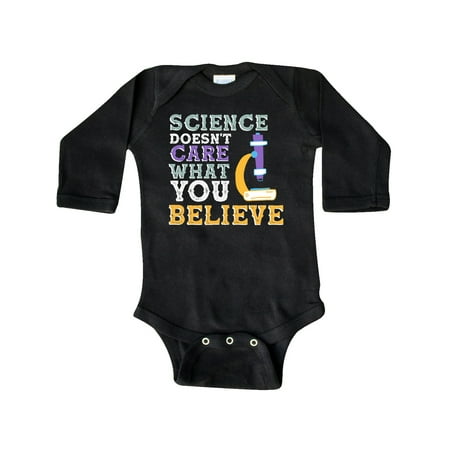 

Inktastic Science Doesnt Care What You Believe Scientist Gift Gift Baby Boy or Baby Girl Long Sleeve Bodysuit