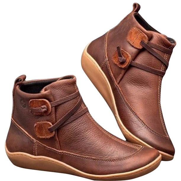 DQrwqpou Botas Con Cordones para Mujer Botas Botas Senderismo Transpirables Y Acogedoras (café 36)