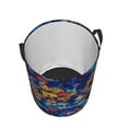 thumbnail image 3 of Fotbe Colorful Fall Leaves Laundry Basket with Handles, Waterproof Large Laundry Hamper, Wash Bag for Corner Dorm, Rolling Laundry Basket with Handles-Small, 3 of 8