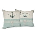 thumbnail image 6 of Ambesonne Nautical Throw Pillow Cover 2 Pack, Vintage Marine Anchor, 18", Seafoam Beige and Black, 6 of 6