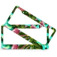 thumbnail image 2 of Flamingo Tropical Palm Leaves License Plate Cover 2 Pcs Set Jungle Palm Leaves License Plate Frame License Plate Shield Frame for Women Men Stainless Aluminum License Plate Frame, 2 of 6