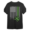 thumbnail image 1 of 1 camiseta de trébol verde, 100 % algodón puro, informal para hombre, ideal para esta temporada, con cuello redondo y manga corta, ideal como regalo navideño., 1 of 6
