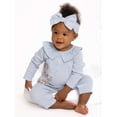 Disney Bambi Baby Girls Long Sleeve Romper and Headband, 2Piece Set