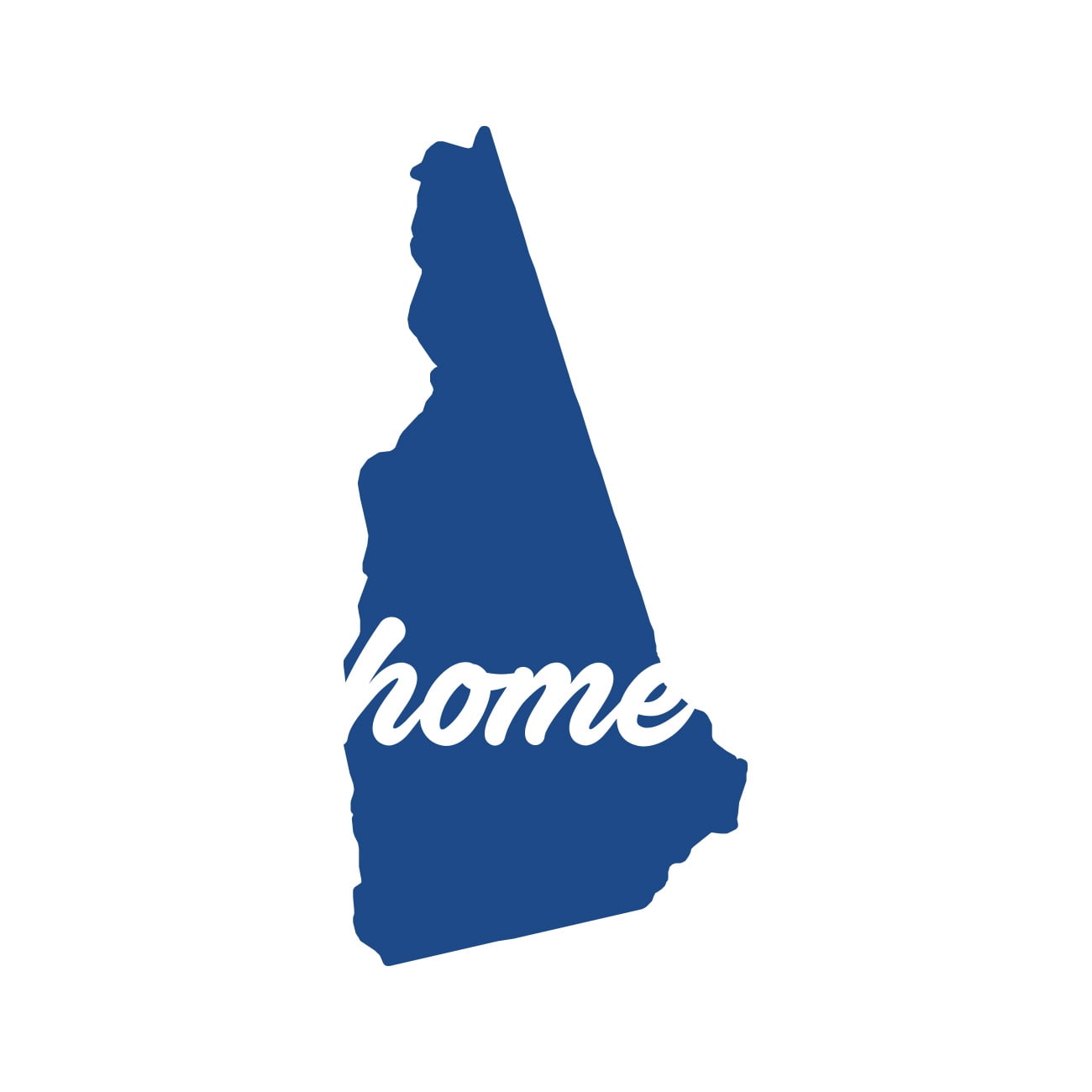 New Hampshire State Shaped Bear Flag Sticker - Vinyl Decal, Die-Cut, Made In USA, 4.48x3.21in